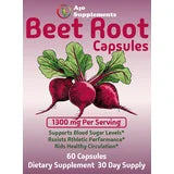 Beet Root Capsules 1300mg - Supports Healthy Blood Pressure & Heart Health, Organic, 60ct, Pure, No Additives or Fillers