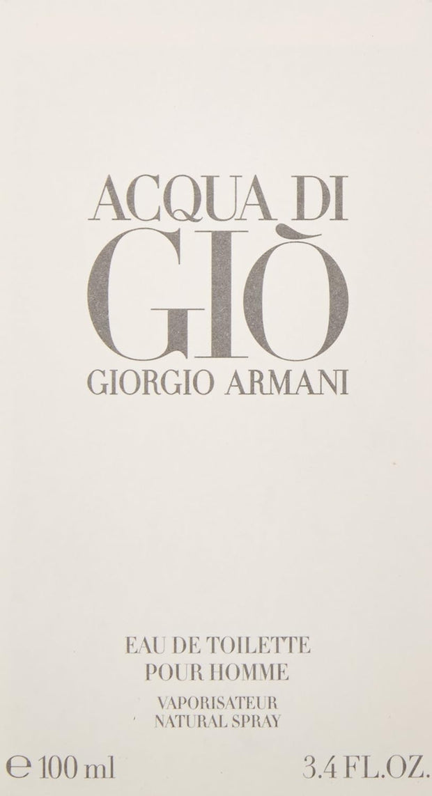 GIORGIO ARMANI Acqua Di Gio Men's Eau-de-toilette - Classic Armani Cologne for Masculinity, 3.4 oz