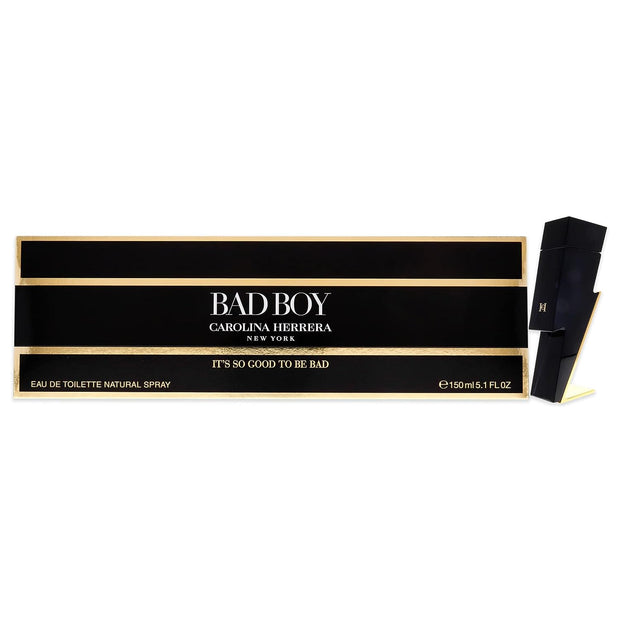 Carolina Herrera Bad Boy EDT Spray for Men - Cologne with Oriental and Spicy Fragrance Accords & Black And White Pepper