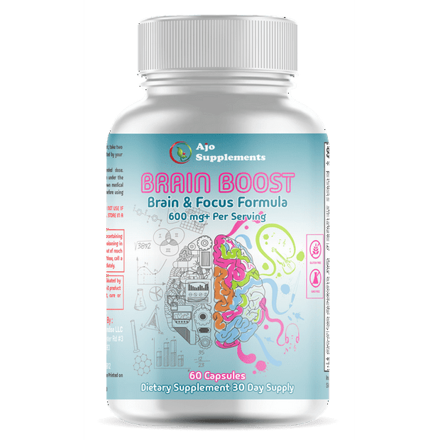 BrainBoost Brain Support Supplement - Focus Supplement with Vitamins for Cognitive Enhancement & Synergetic Mental Energy, 60 ct.