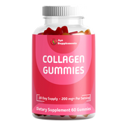 Collagen Gummies with Vitamin C, Zinc & Biotin - Supports Healthy Skin, Hydrolyzed Collagen Peptides, Natural Orange Flavor, 60ct.