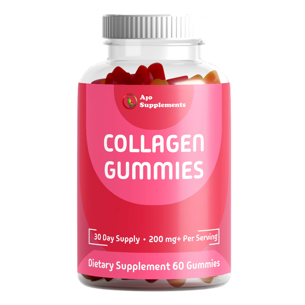 Collagen Gummies with Vitamin C, Zinc & Biotin - Supports Healthy Skin, Hydrolyzed Collagen Peptides, Natural Orange Flavor, 60ct.