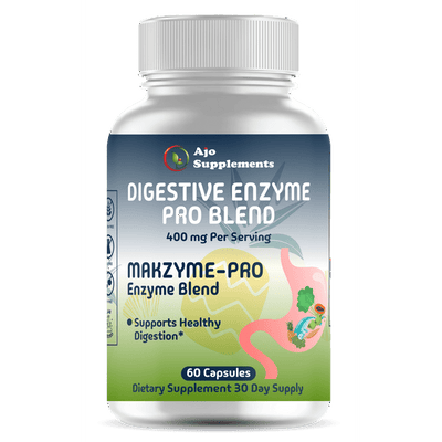 Digestive Enzymes Supplement - Makzyme Pro Enzyme Blend - Support Digestive Health, 60ct