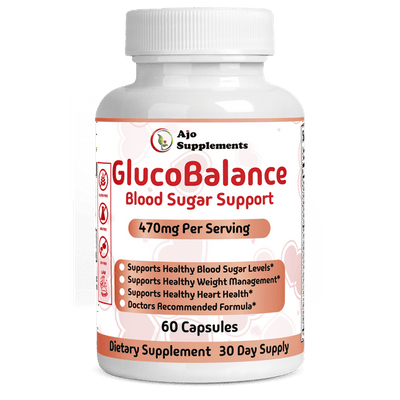 GlucoBalance Blood Sugar Support Supplement - Advanced Formula - Supports Energy Levels Mood Focus - with Cinnamon, Bitter Melon, Guggul, Banaba 60ct