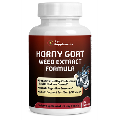 Horny Goat Weed Extract Complex - Saw Palmetto, L Arginine, Longjack Extract & Maca Root for Enhanced Energy & Stamina, 60ct.