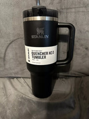 Stanley H2.0 Quencher Flowstate Tumbler 40 OZ - Black, Insulated, Spill Proof with Handle & Straw, Keeps Hot for 7hrs