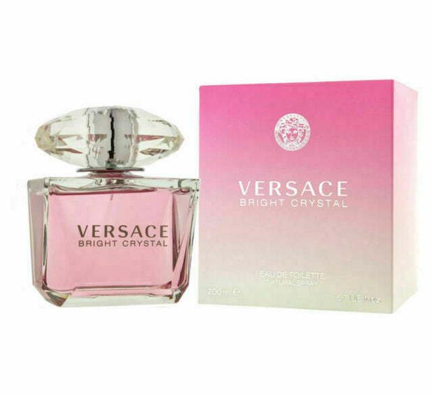 Versace Bright Crystal 6.7oz Women's Eau de Toilette – Refreshing, Light & Airy Fragrance for Everyday Wear