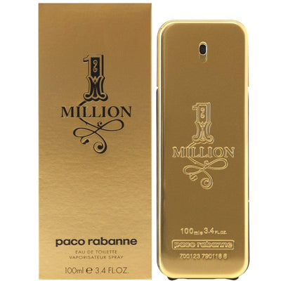 1 Million by Paco Rabanne Eau de Toilette for Men 3.4oz – Woody, Spicy, and Fresh Notes for Ambitious Men